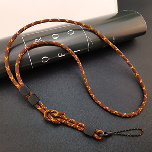 Long-style Hanger Cord Adjustable Woven <b>Polyester</b> <b>Lanyard</b> Necklace With Simple Dual-Function Detachable Hanging Cord - Product Image 2