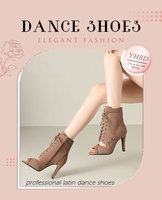 Nouvelles chaussures de danse jazz, esthétique sportive, bottines à talons hauts en daim, chaussures de danse pour femmes, respirantes et stables