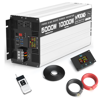 Onduleur à onde sinusoïdale pure 2000W 5000W de puissance continue 10000W de crête 12V CC vers 110 120V CA pour camping-car et extérieur - Entrepôt américain