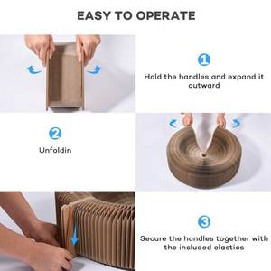 Dropshipping geri dönüşümlü katlanabilir uygun kedi Scratcher dayanıklı interaktif kedi oyuncak sihirli Organ kedi tırmalama tahtası - Product Image 4