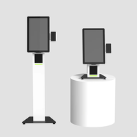 Kiosque de commande interactif en libre-service avec écran tactile de 21,5 pouces, distributeur automatique avec imprimante, terminal de paiement POS pour restaurant