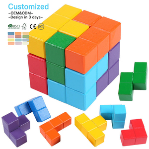 Jouet éducatif Montessori en bois EDULAND OEM ODM CPC CE, cubes Soma interactifs, puzzle 3D pour le développement des enfants, casse-tête - Product Image 1