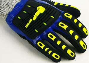 Guantes de seguridad de trabajo con revestimiento de nitrilo Sandy de alta calidad, guante de impacto protector TPR - Product Image 4