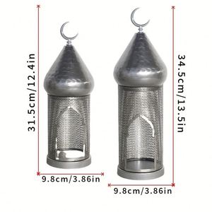 Islamic Home Hollow <b>Ramadan</b> Moon Candle Holder Lantern <b>Decor</b> - Product Image 3