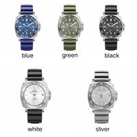Damaststahl |   Saphir 40mm Herren Luxus-Geschäftsuhr (100BAR Wasserdicht, Leuchtend, Individuell Anpassbar) - für Elite Automatik-Taucheruhr