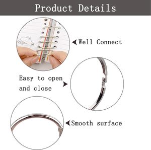 ห่วงหนีบกระดาษสแตนเลสกันสนิม สำหรับทำพวงกุญแจ DIY และแฟลชการ์ด - Product Image 3