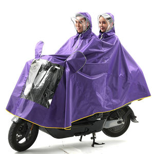 Deux personnes équitation moto imperméable haute qualité Oxford adulte réfléchissant manteau de <span class=keywords><strong>pluie</strong></span> Durable imperméable Ponchos - Product Image 1