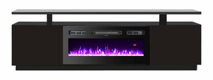 <span class=keywords><strong>Chimenea</strong></span> Eléctrica <span class=keywords><strong>Decorativa</strong></span> Blanca con Control Remoto y Temperatura Ajustable, con Soporte para TV, para Apartamento - Product Image 2