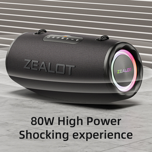 Enceinte de fête d'extérieur Zealot S87, enceinte Bluetooth professionnelle 80W avec basses puissantes, caisson de basses portable sans fil, lumière LED RGB, enceinte HiFi - Product Image 3