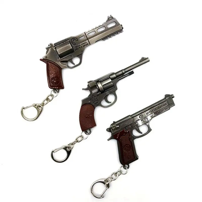 2023 Best Sale Mini Glock Keychain Pistol Toy Model Metal Keychain Pistola De Pintar Handgun G7 Glock Gun Keychain With Bullet