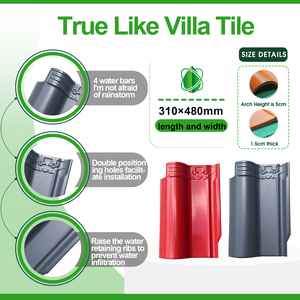 Tejas Cuadradas de Cerámica Premium para Techos de Villas Modernas de Lujo, Resistentes al Agua, al Viento y al Fuego, Fabricadas a Máquina, con Garantía de Más de 5 Años - Product Image 4