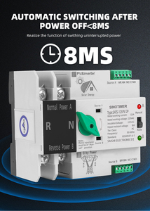 SINOTIMER SATS Commutateur de transfert Pow-PV 2P ininterrompu Commutateur de transfert d'énergie solaire SATS - PV 2P pour une alimentation sans interruption - Product Image 3