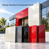 Panneau composite en aluminium vert brillant de 3 mm avec revêtement FEVE pour façades de magasins