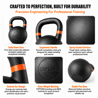 Kettlebell de compétition TOPTONS en acier massif, revêtement poudré, 4-32 kg, pour équipement de musculation en salle de sport