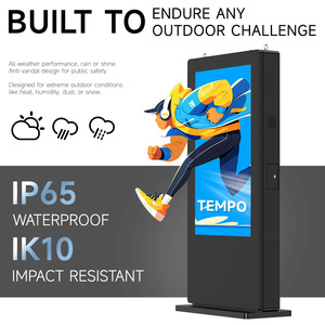 Affichage numérique extérieur tactile MWE Full Optical Bonding LCD 55 pouces 4K 3000 nits Totem Machine Station de bus Magasin Kiosque - Product Image 3