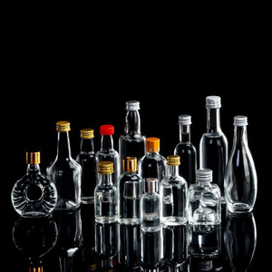 Design <strong>Mini</strong> Small 50ml Cocktail <strong>Champagne</strong> Gin Vodka Whiskey Shot Spirits Glass <strong>Bottle</strong> for Liquor 1oz Tequila Wine Rum <strong>Bottle</strong> - Product Image 1