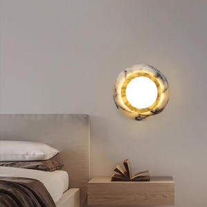 Voor Bvlgari Luxe LED-kroonluchter van steen Moderne high-end minimalistische woonkamer Balkon Plafondverlichting Marmer - Product Image 5