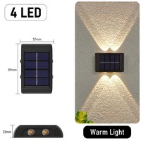 Lampe solaire LED étanche pour le camping, lampe solaire extérieure pour jardin, rue, paysage, balcon, décoration, lampe murale solaire extérieure