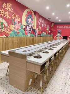 Convoyeur rotatif <span class=keywords><strong>Sushi</strong></span> Bar Table <span class=keywords><strong>Sushi</strong></span> Restaurant Train Convoyeur Machine à vendre DDP bon prix - Product Image 2
