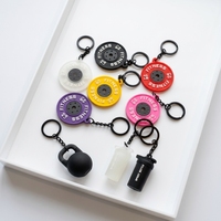 Porte-clés PVC modèle haltères et kettlebells 3D personnalisés, bouteille shaker sportive, porte-clés en caoutchouc pour cadeau de gym