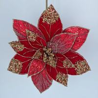 Dekorasi Dinding Poinsettia Poliester Warna Sesuai Pesanan untuk Pernikahan Dalam Ruangan, Modis untuk Pesta Pengantin
