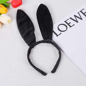 बच्चों के अतिआकार के खरगोश कान बाल सहायक उपकरण लोकप्रिय कॉर्डलेट लंबे कान हेडबैंड नए फैशनेबल बन्नी कान बाल सहायक - Product Image 5