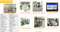 Machines d'impression sérigraphique automatiques pour textiles industriels, 8 couleurs, type Octopus, pour t-shirts, avec 18 tables