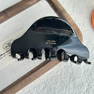 QianJinカスタムロゴアセテート髪爪クリップ高級ミニマリストデザイン女性ファッションヘアアクセサリー - Product Image 5