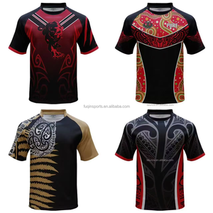 FQ kit Jersey sepak bola Rugby kustom, pakaian seragam tim nama tim Maori seragam olahraga latihan liga - Product Image 2