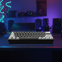 JEDEL KL69 RGB 61 touches clavier de jeu d'éclairage arc-en-ciel mécanique toutes les touches interface anti-fantôme de type C