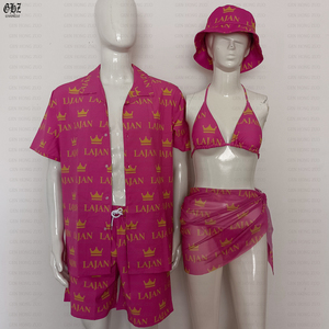 Costume da bagno da donna personalizzato 2 pezzi da spiaggia estivo ad asciugatura rapida costumi da bagno stampati con decorazione con <span class=keywords><strong>paillettes</strong></span> - Product Image 3