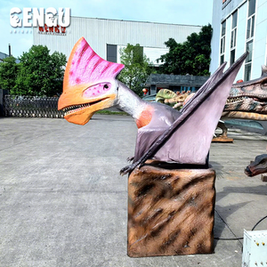Decorazione del parco realistico 3D Dino Robot modello di dinosauro animato con le ali - Product Image 1