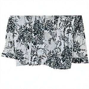Floral Print Men's Long Sleeve <b>Pajama</b> <b>Set</b> 100% Cotton Satin Fabric Casual Sleepwear Spring Season Woven Pattern gift for her - Product Image 3