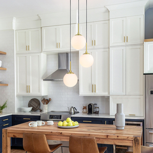 Nhà cung cấp thủy tinh màu trắng bóng phòng khách <span class=keywords><strong>Globe</strong></span> LED treo ánh sáng trang trí đèn chùm và đèn Mặt dây chuyền - Product Image 3