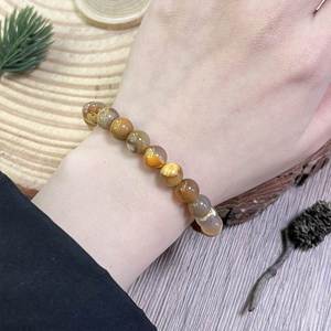 Bracelet en pierre naturelle avec perles de verre colorées, stimulant la concentration, vente en gros, réduction sur les achats en vrac, emballage anti-ternissement - Product Image 1