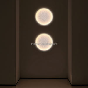 Lampe murale créative moderne pleine lune Design 6.3W COB gypse niche encastrée couleur blanc chaud pour la décoration de la maison - Product Image 6