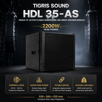 Modul Speaker Line Array Subwoofer Aktif TIGRIS SOUND HDL 35-AS Single 15 Inch, Sistem Suara 2200W Peak, Woofer 15 Inch