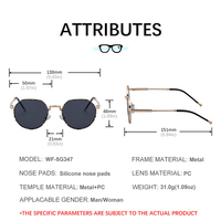 Lunettes de soleil polarisées rétro punk tendance 2025, lunettes de soleil rondes en métal avec logo personnalisé Ancy, protection UV400
