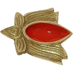 PARIJAT Handmade Antique Kuber Deepak Lamp <b>Small</b> Ethnic Design Curved Oil Wick for Home Decor Temple Puja Office Counter Diwali - Product Image 2