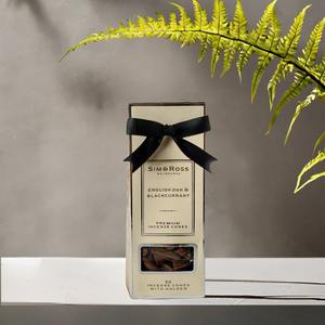 Soporte de incienso decorativo de roble inglés, paquete de 2 conos de incienso perfumados de grosella negra, casas aromáticas, Ámbar gris, lavanda, difusor de caramelo - Product Image 2