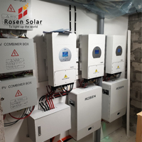 Kit solaire hybride Rosen 5 kW avec système d'onduleur hors réseau et batterie de stockage