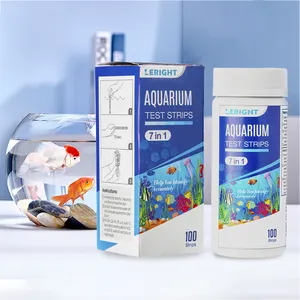 Kit de 100 bandelettes de test d'eau pour aquarium d'eau douce, 7 en 1