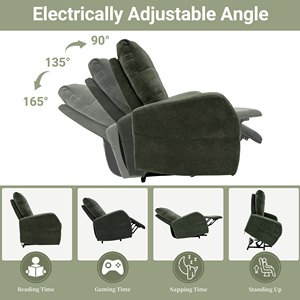 Fauteuil inclinable populaire avec massage par vibration, en cuir PU, structure métallique moderne, <span class=keywords><strong>aide</strong></span> à la santé, favori de l'industrie, <span class=keywords><strong>aide</strong></span> à se lever - Product Image 6