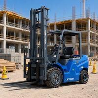 Truk Forklift Listrik Liftron CPD20 2000kg 2 Ton, Sasis Tahan Lama untuk Transfer Material di Gudang Manufaktur
