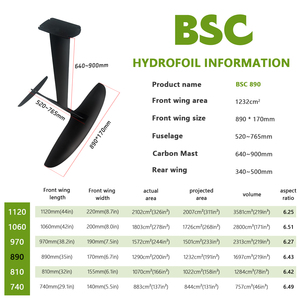 ฟรีไรด์ AXIS BSC 890 คาร์บอนไฮโดรฟอยล์ 1232 ตารางเซนติเมตร ลื่นไหล ตอบสนองไวต่อการเลี้ยว เหมาะสำหรับนักเล่นวิงฟอยล์ระดับกลาง ใช้ได้ทั้งในทะเลสาบและมหาสมุทร - Product Image 2