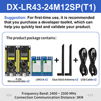 Kit de développement DX-LR43-24M12S, module LoRa SX1281, 2,4 GHz, 12,5 dBm, longue portée 3 km, module émetteur-récepteur RF sans fil, SPI FLRC BLE