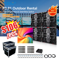 Layar LED Video Wall HD Full Color P2.976 P3.91 P4.81 untuk Sewa Acara, Pemasangan Tanpa Alat, untuk Penggunaan Konser dan Acara Luar Ruangan