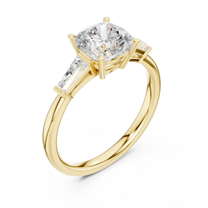 Bague minimaliste en or 14Kt 18Kt 22Kt avec diamant créé en laboratoire pour femme, plaquée rhodium, bague de fiançailles et de mariage, design de bijoux fins - Product Image 6