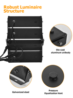 Reflector LED para Exteriores WERISE de Alto Rendimiento con Diseño Profesional de Disipación de Calor para Obras de Construcción y Operaciones de Trabajo