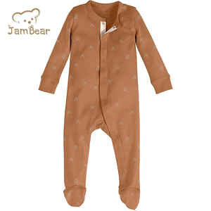 Tutine in cotone organico per bambini <span class=keywords><strong>vestiti</strong></span> interi a quadri stampati personalizzati abbigliamento per <span class=keywords><strong>bambina</strong></span> tute da notte per neonati - Product Image 5